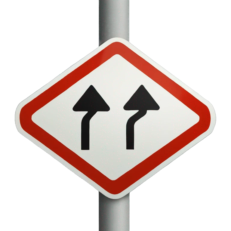 Wrong way road sign  emoji