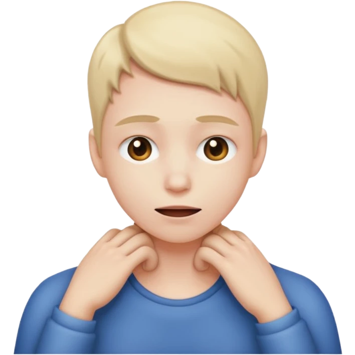 Person grabbing their neck  emoji