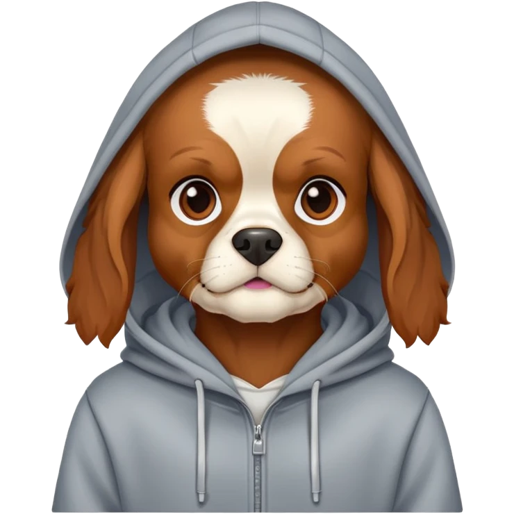 Cavalier wearing hoodie  emoji