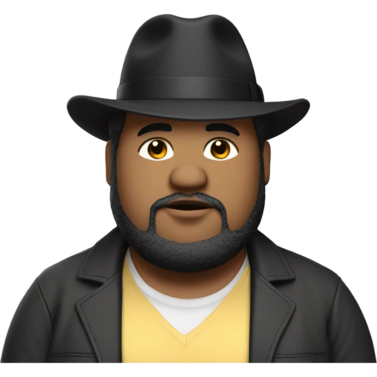 fat man with black hair a fedora and a neck beard (super ugly) emoji