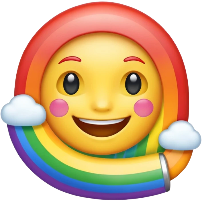 Rainbow gay smile emoji