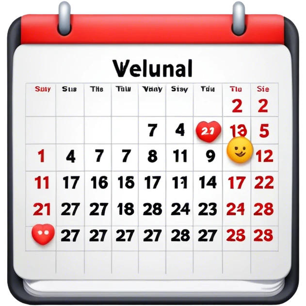 Calendar with 21 .veljače emoji