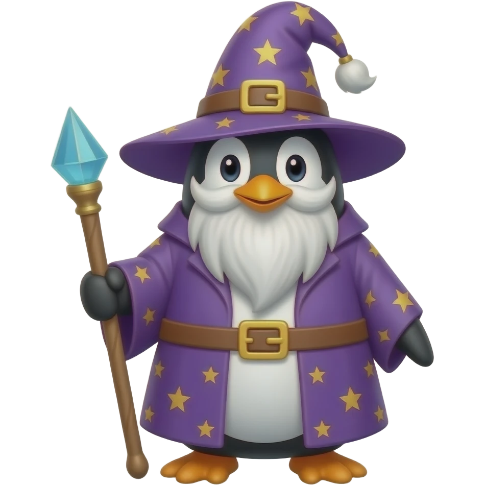 Penguin Wizard emoji