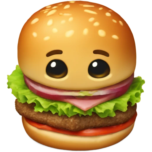 Hambúrguer on the table emoji