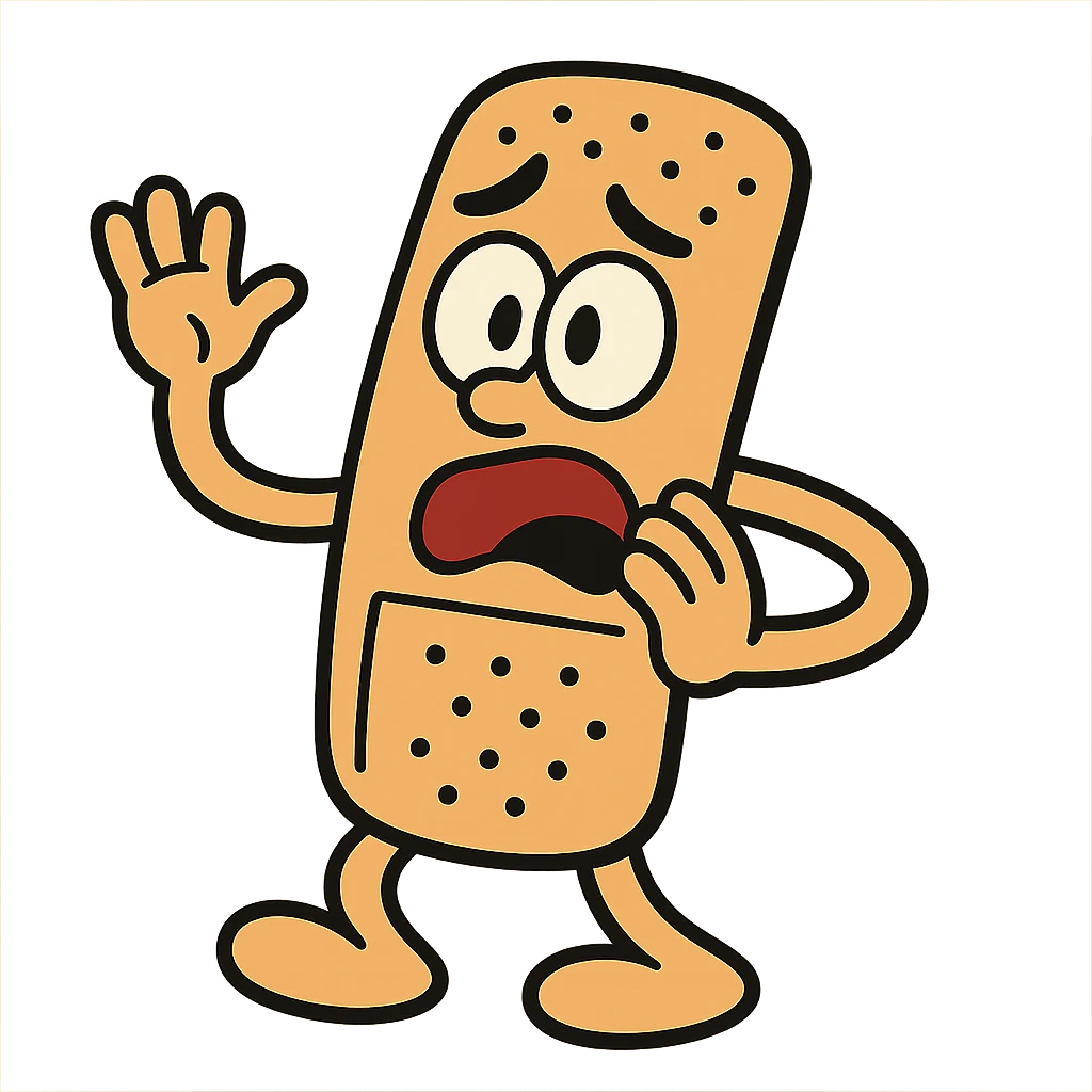 bandage, classic cartoon emoji