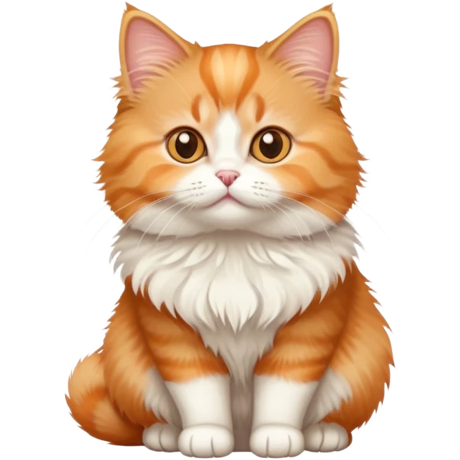 Orange munchkin cat sitting  emoji