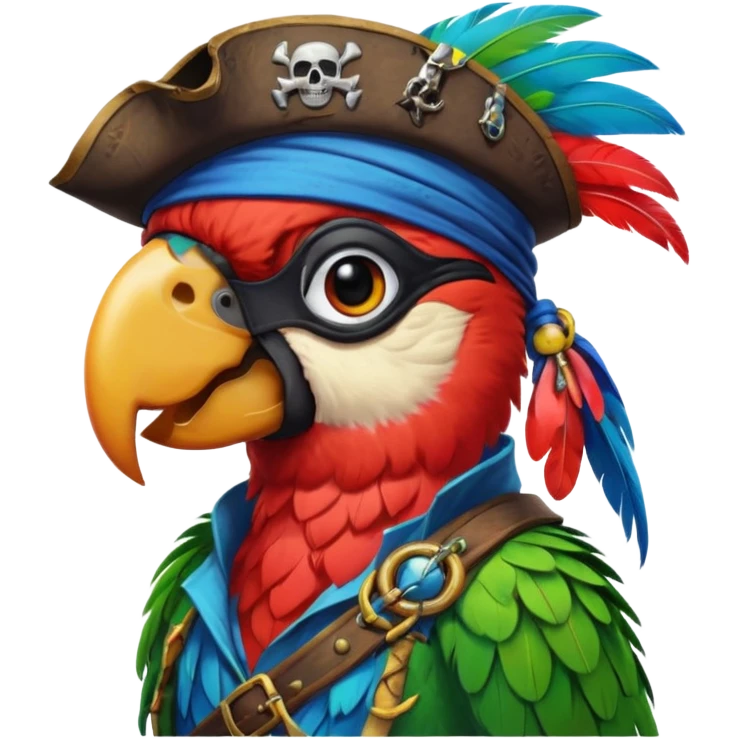 pirate and parrot emoji