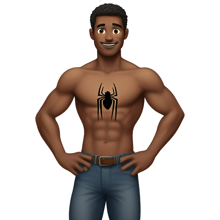 spiderman with no shirt emoji