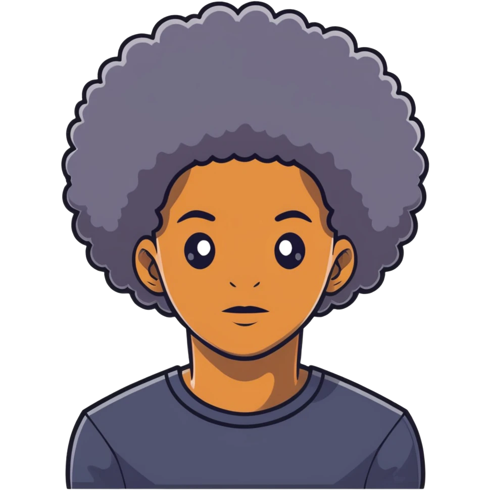 Afro soft boy  emoji