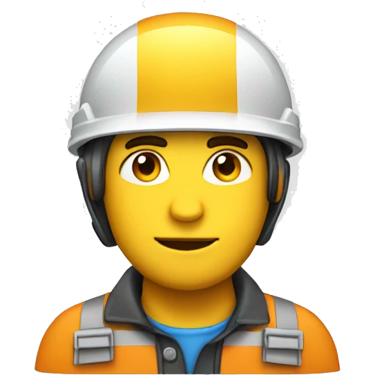 Ingeniero con casco blanco  emoji