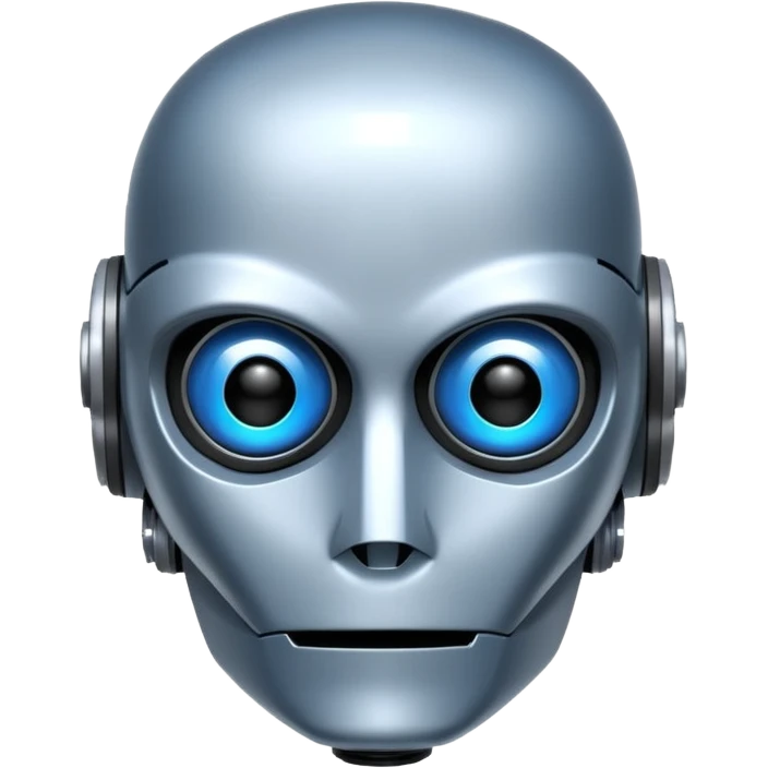 Crée-moi un robot sympathique, pour un chatbot moderne, je veux uniquement la tête sans le corps inspiré de Star Wars emoji