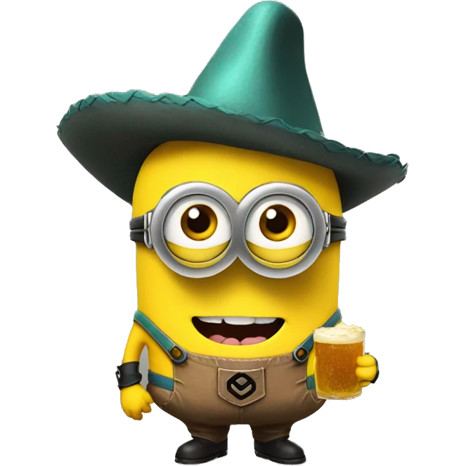 Minion con sombrero de copa emoji