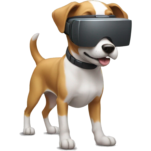 Dog with VR emoji
