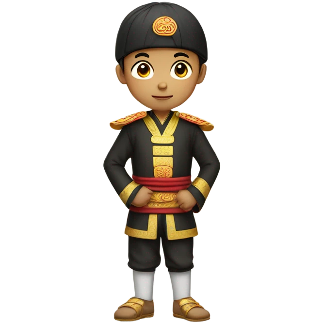 A boy salutes in China emoji