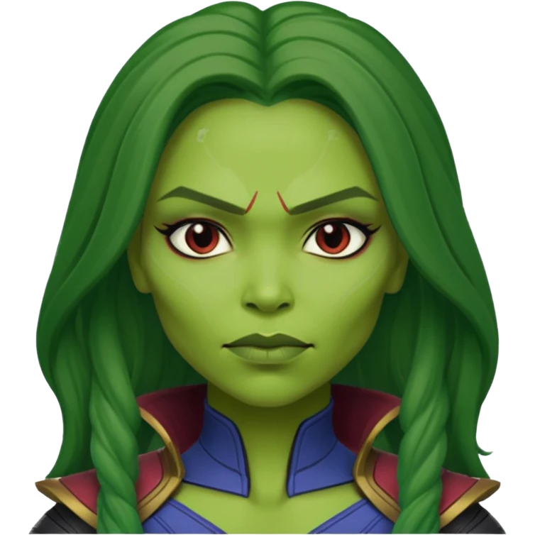 Gamora face only 

 emoji