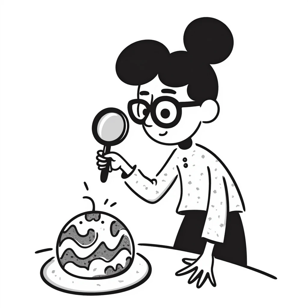 student examining something with a magnifying glass emoji