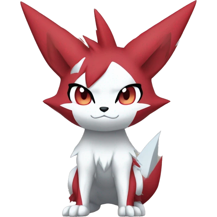 Anthro Cool Edgy Cute Chibi Shiny Zangoose-Zoroark-Fakemon-Pokémon Full Body Detailed High Quality emoji