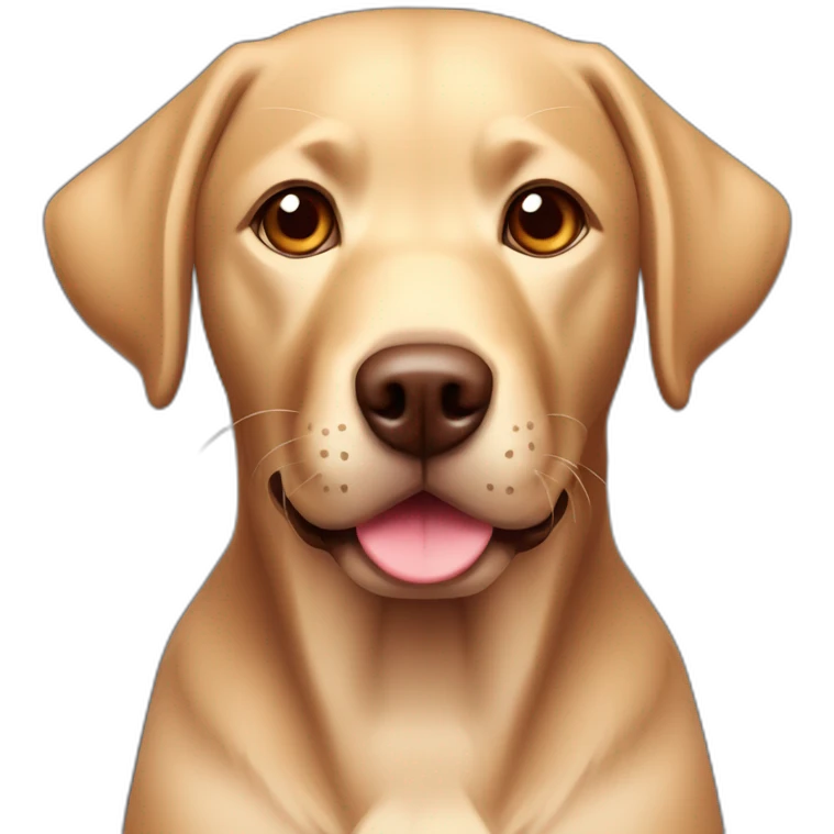 Labrador Retriver chocolate color very playing videogame emoji