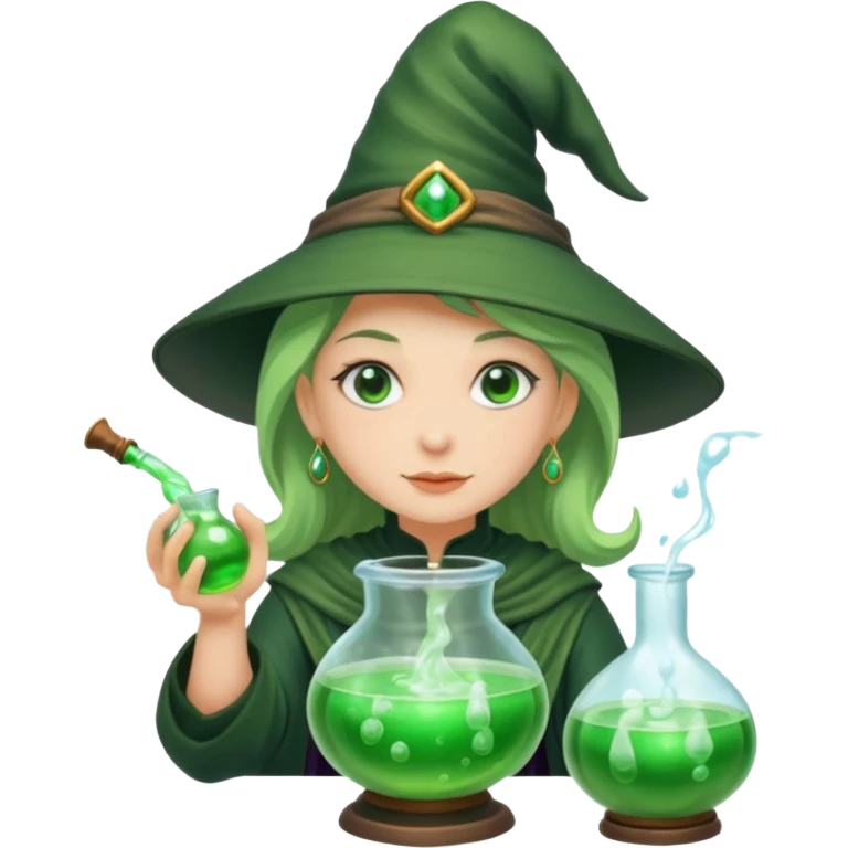 green witch cooking potion emoji