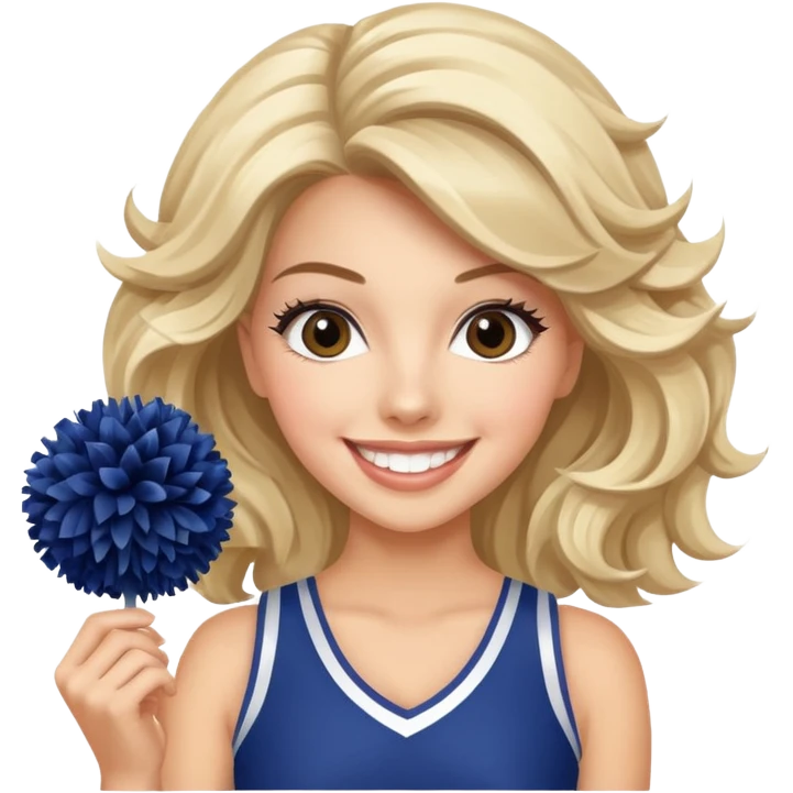dallas cowboys cheerleader pom pom emoji