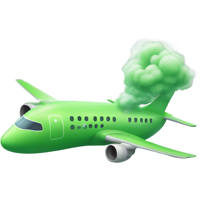 Create a picture of an aeroplane that is farting in emoji style emoji