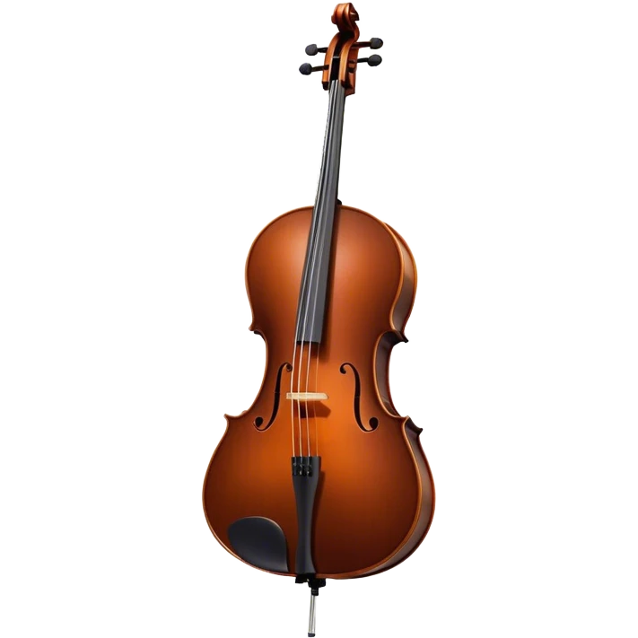 Cinematic Realistic Cello, deep brown polished wood, elegant f-holes creating contrast, warm golden light reflecting off its curves, glowing with depth and a rich musical resonance. emoji
