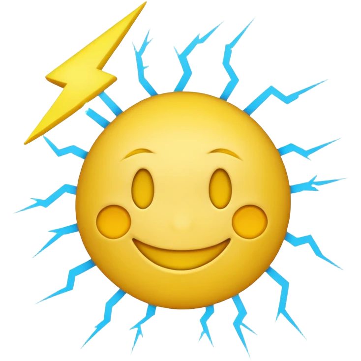 Smiley foudre orage emoji