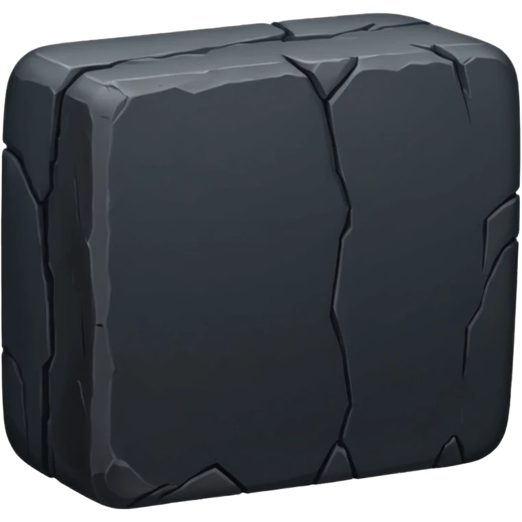 Black rectangle rock emoji