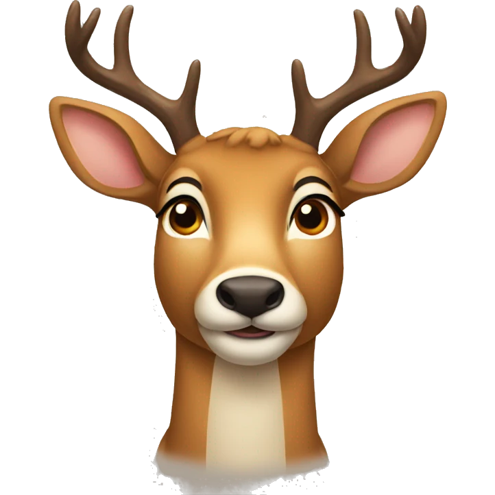 Deer smirk emoji