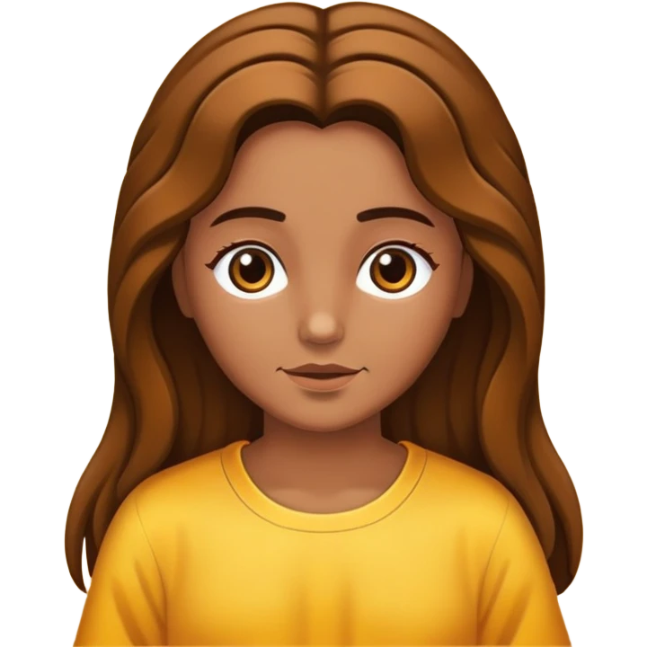Faça uma menina morena de cabelo cacheado com as pontas claras, abraçando Jesus  emoji