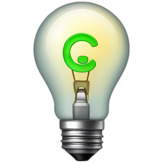 light bulb and power button emoji