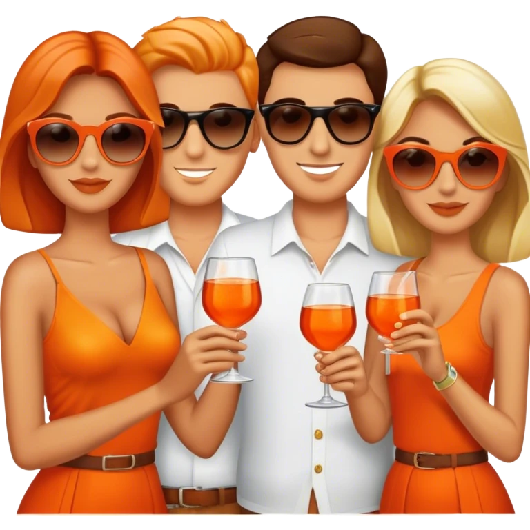 advertising people drinking aperol emoji
