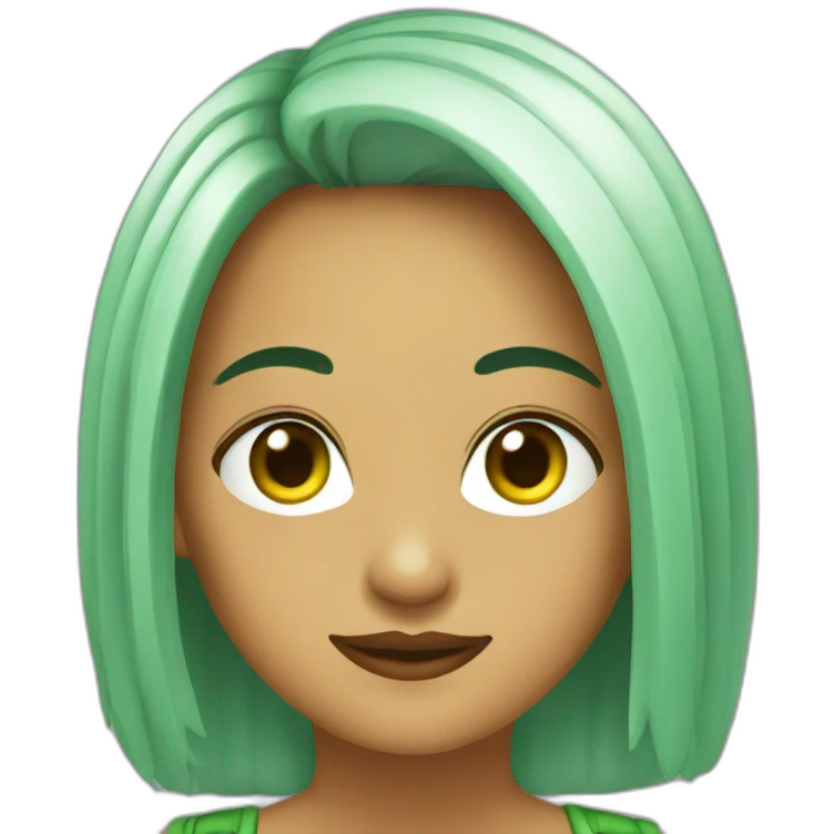 Chica árabe con ojos verdes emoji