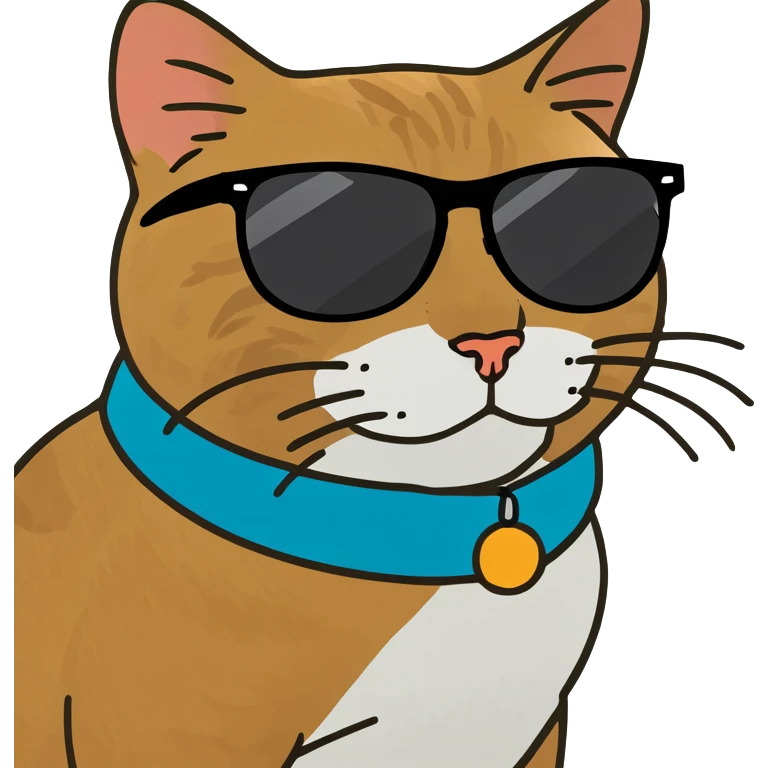 Cat with sunglasses emoji