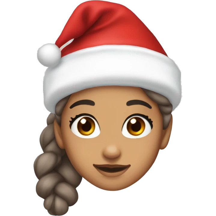 ariana grande with santa hat emoji