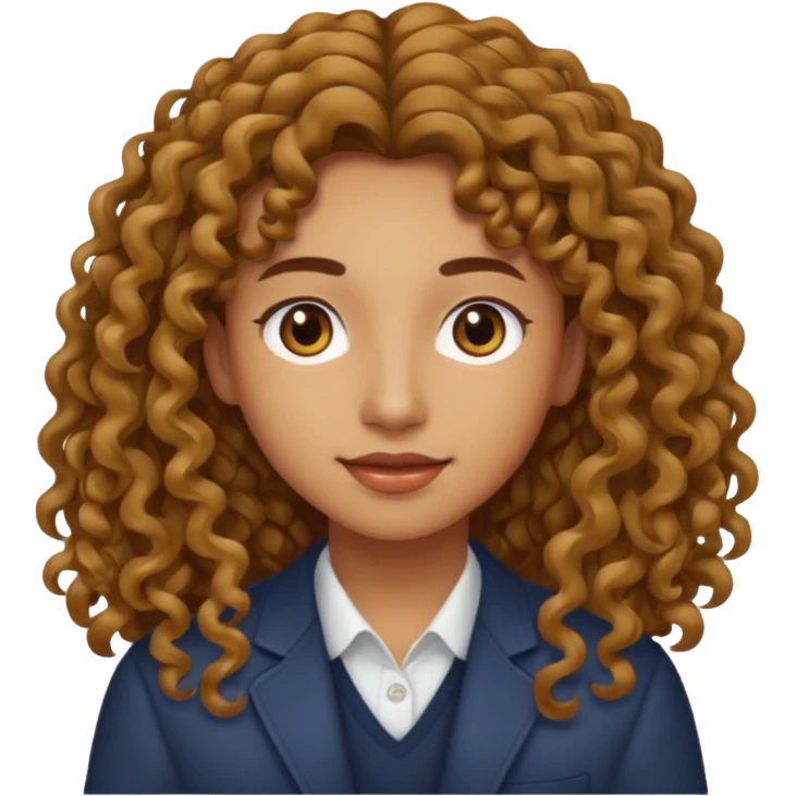 long hair light brown curly olive skin emoji