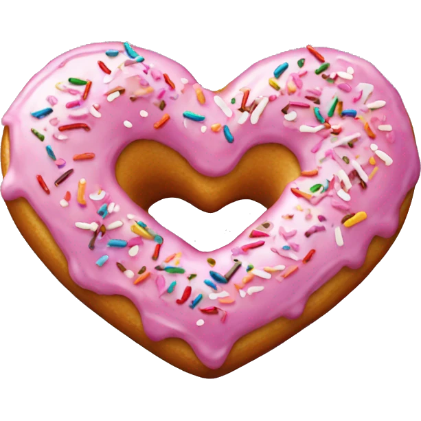 Heart shaped sprinkle doughnut  emoji