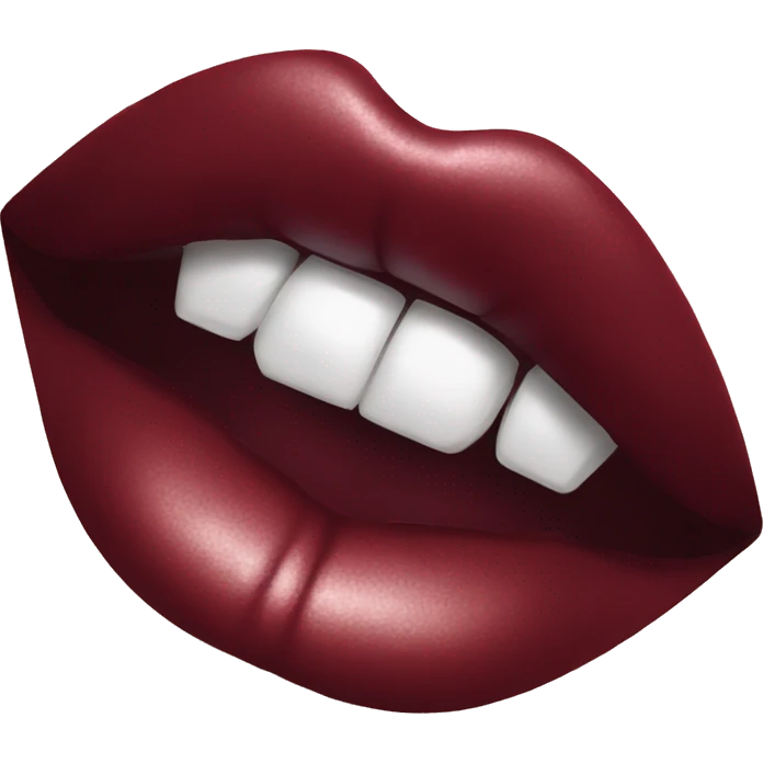 Wine red lips emoji