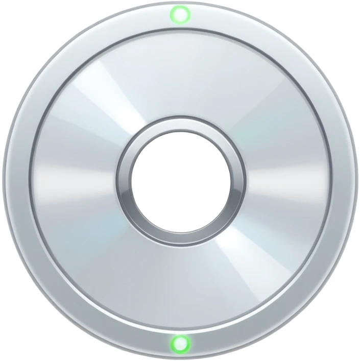 белый светящийся CD-диск, no background emoji