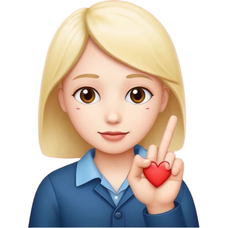 Kpop finger heart emoji