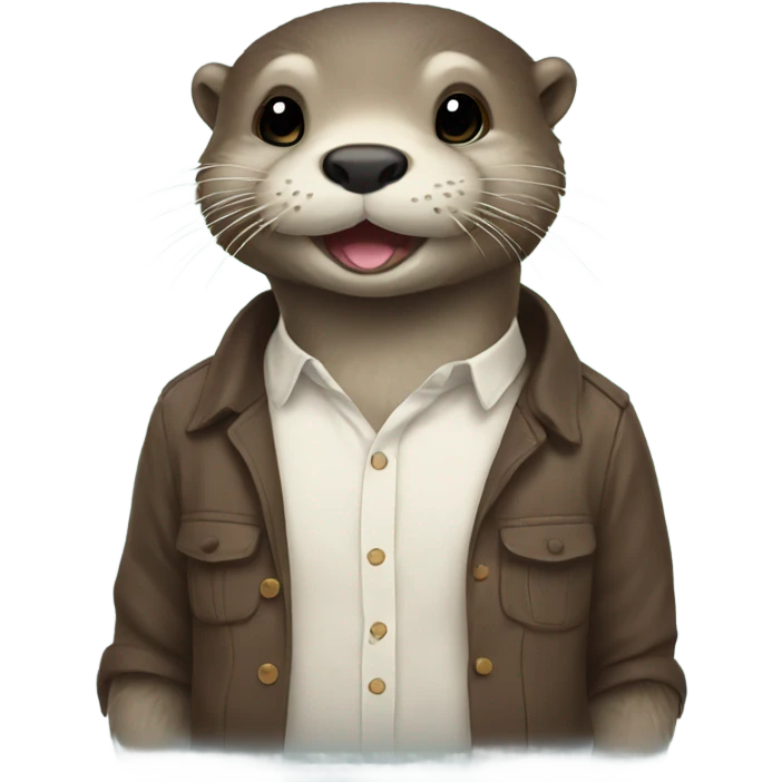 Otter with shirt that says Katie  emoji