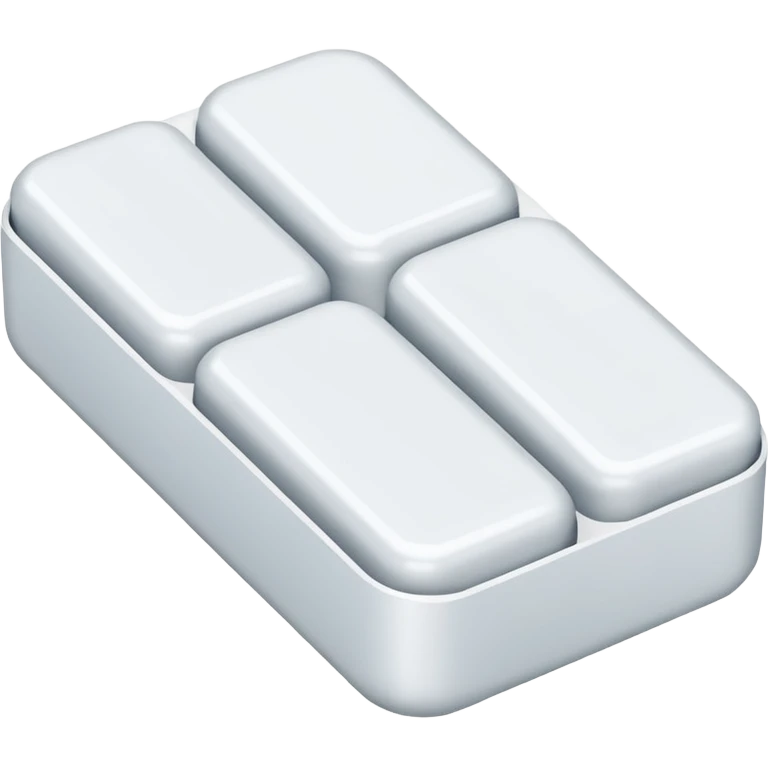 white rectangular xanax pill with 3 break lines emoji