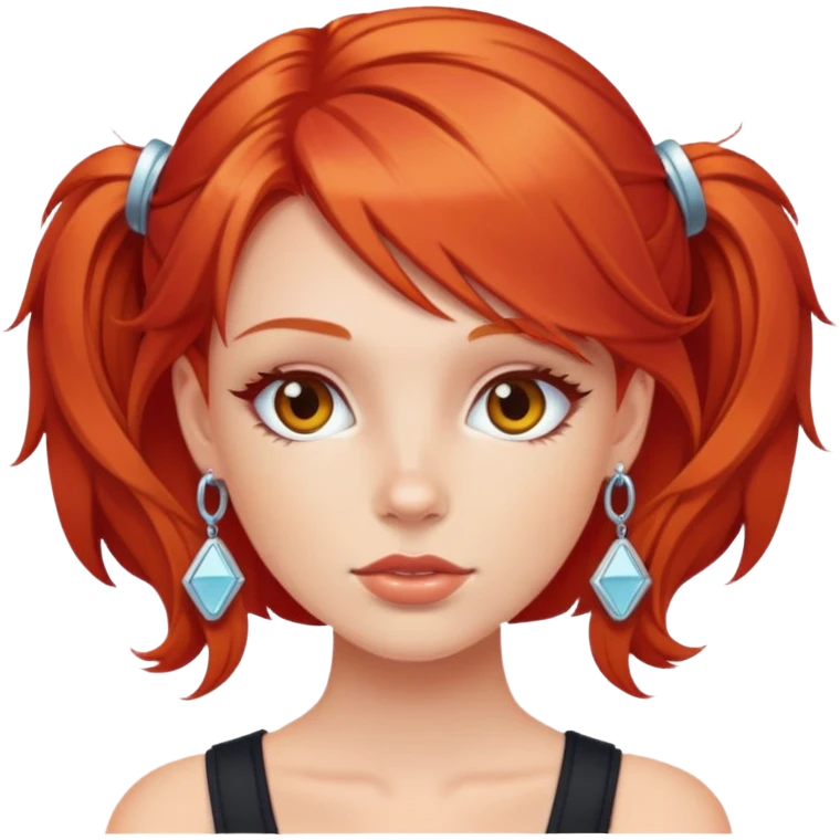 red-haired girl with y2k accessories emoji