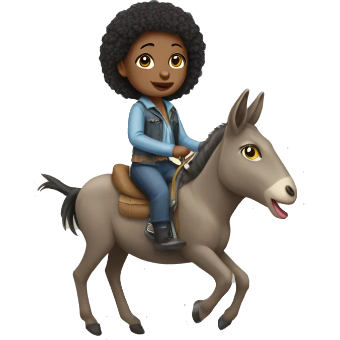 Brat doll riding a zonkey emoji