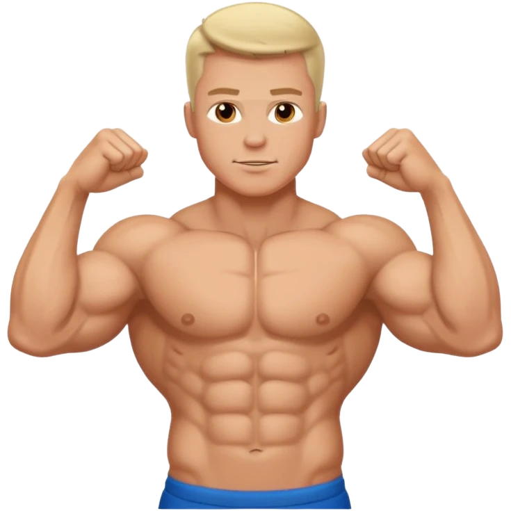 a white muscle man posing emoji