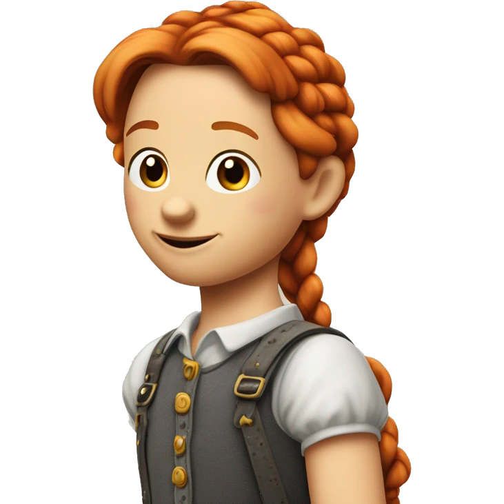 Pippi Langstrumpf die ihr Pferd auf den Händen in die Höhe stemmt emoji