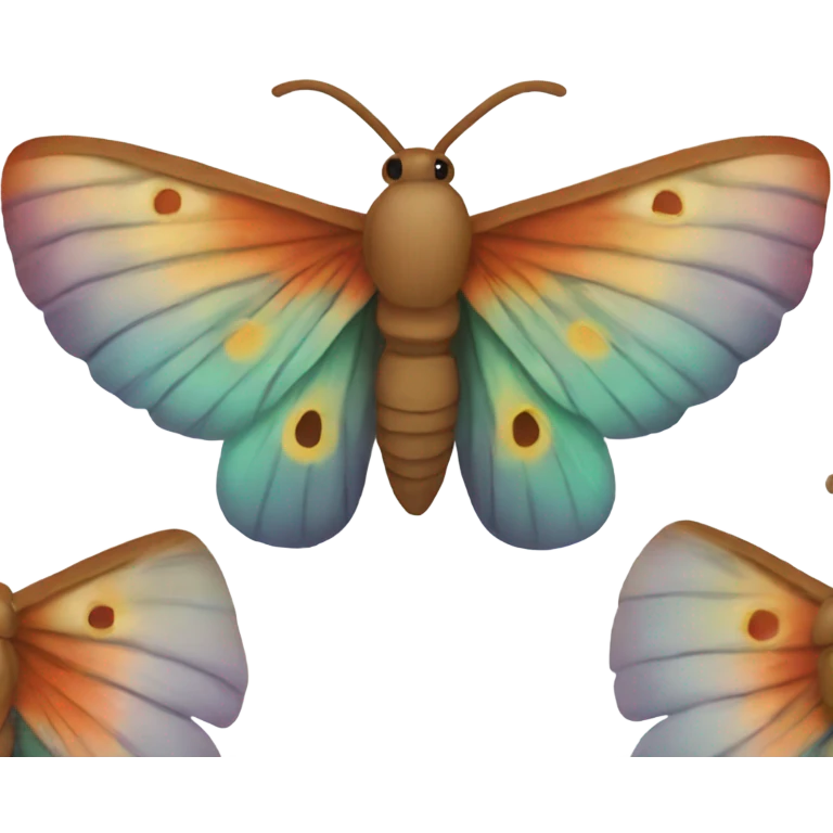 Colorful moth emoji