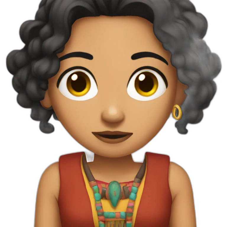 Rachel from serial friends in mexica emoji