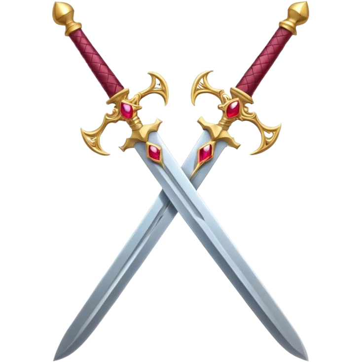 Two Golden royal swords emoji