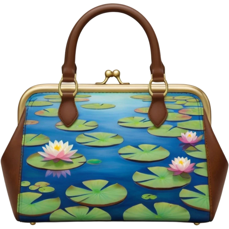Purse with a monet painting on it  emoji